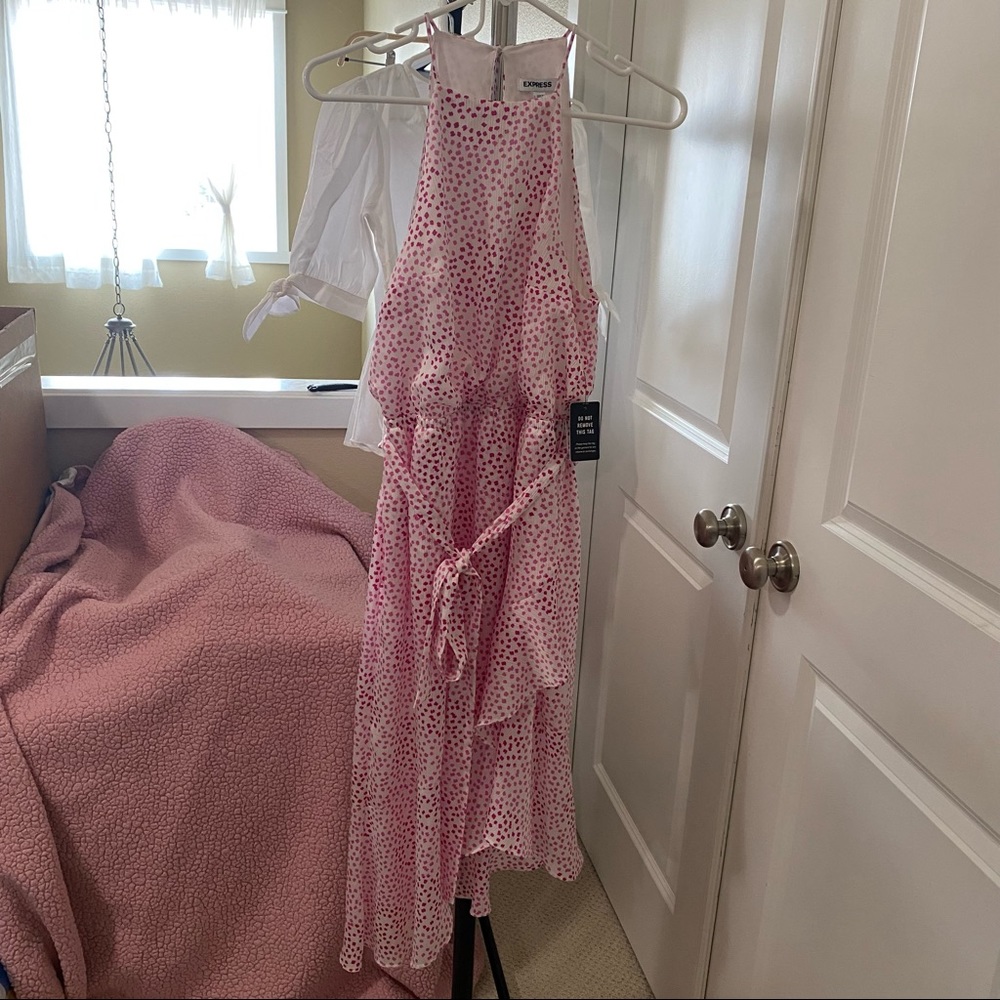 NWT Pink and white spotted dress 💗